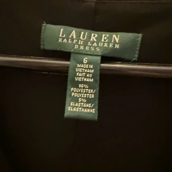 Lauren Ralph Lauren Black Sheath Midi Dress with Cowl Neck - Picture 2 of 3